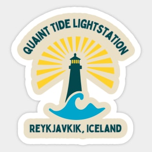 Quaint tide light station Sticker